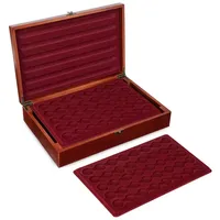 MC.Sammler Sammleretui Holz Münzkassette inkl 5 Münztableaus für 200