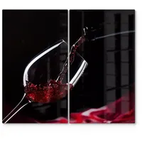 Deqori Herdabdeckplatten Glas | 2er Set 60x52 cm |