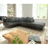 DeLife Ecksofa Clovis Schwarz Modulsofa Hocker Ottomane Links -