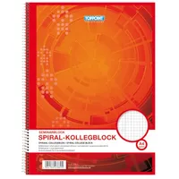 Toppoint Collegeblock A4 Spirablock Kollegblock kariert (4 x 3er)
