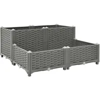 Furnicato Hochbeet 80x80x38 cm Polypropylen