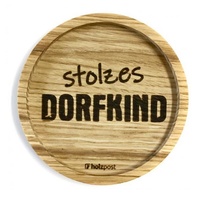 Holzpost Untersetzer "Dorfkind"
