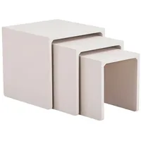 Home Deluxe Beistelltisch 3er Set IRIMA - Sand Beige