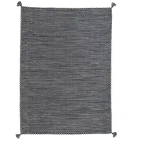 Pergamon Natur Teppich Kelim Prico Anthrazit 70x140cm