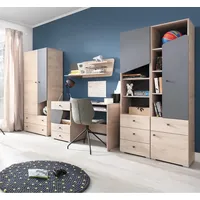 QMM TraumMöbel Jugendzimmer-Set komplett Davis Set A, (Set, 5-tlg.,