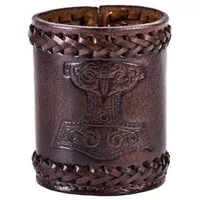 Ulfberth - Hochwertiger Wikinger Würfelbecher mit Mjölnir Motiv, echtes