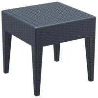 TPFGarden Gartentisch/Beistelltisch, Grau, Kunststoff, 45x45x45 cm, Gartenmöbel, Gartentische, Gartentische