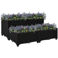 Furnicato Hochbeet 80x80x38 cm Polypropylen
