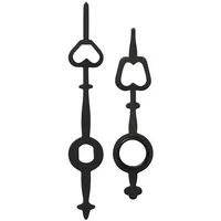 Selva Zeigerpaar Euronorm Herz/Apfel schwarz Minutenzeiger-L:30mm