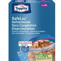 Toppits 6 Toppits Gefrierbeutel SafeLoc 8,0 l