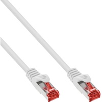 InLine Patchkabel, S/FTP Cat.6, 250MHz, PVC, CCA, weiß, 0,5m