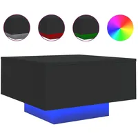 VidaXL Couchtisch mit LED-Leuchten Schwarz 55x55x31 cm