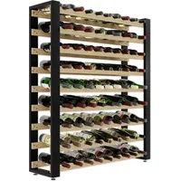 LENMAR Weinregal 118 x 104 x 27 cm Schwarz