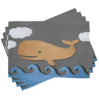 ABAKUHAUS Wal Platzmatten, Hölzernes Papier mag entworfenen Wal auf