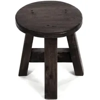 DESIGN DELIGHTS Pflanzenhocker, Dunkelbraun, Holz, 20x23x20 cm, Wohnzimmer, Hocker,