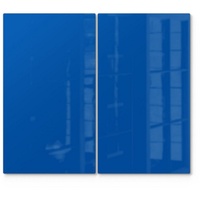 Deqori Herdblende-/Abdeckplatte 'Unifarben - Mittelblau', Glas, (2 tlg), Herdabdeckplatte