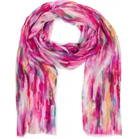 Stylebreaker "Leichter Schal mit Streifen Farbverlauf Metallic", Damen, pink,
