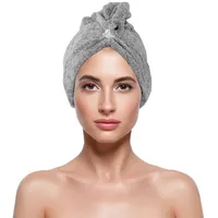 BestLivings Haarhandtuch 25 x 65 cm grau