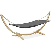 Konsimo Lenger Hängematte Mit Gestell, Dunkelgrau, - Konsimo®