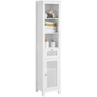 SoBuy Hochschrank mit 3 offenem Fächern und 1 Schublade