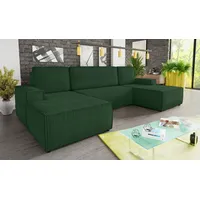 Sofnet Wohnlandschaft Grün, 7-Sitzer, U-Form,Rechteckig, 313x85x144 cm, Wohnzimmer, Sofas