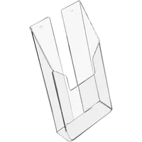 HMF 46841 Wand Prospekthalter aus Acryl DIN A6 Hochformat