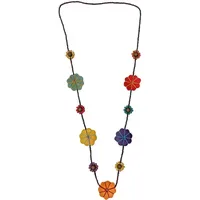 COLLEZIONE ALESSANDRO Lange Kette Nieva mehrfarbig / Holz