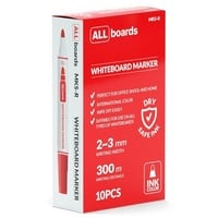ALLboards Whiteboard-Marker-Set rot 2,0 - 3,0 mm, 10 St.