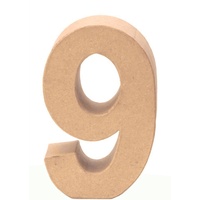 Glorex 6 2029 139 Papp Zahl 9 aus brauner