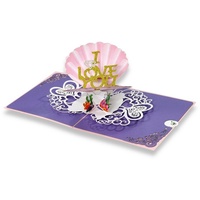 Paperdora paperdora® 3D Pop-Up-Karte „Liebe“ mit Umschlag und Wachssiegel