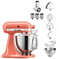 KitchenAid 4,8 L 5KSM185 Artisan Küchenmaschine Beginnerset Artisan Gemüseschneider+Flexirührer