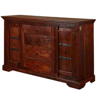 Massivmoebel24 Sideboard Akazie 150x45x89 nougat lackiert oxford 513