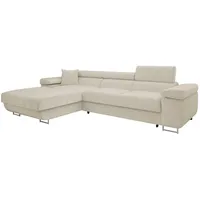 Mirjan24 Ecksofa Beige, 5-Sitzer, links montierbar, L-Form,Rechteckig, 280x170 cm,