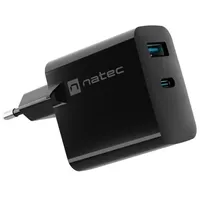 NATEC Ribera Gan 45W Usb-a-und Usb-c-wandladegerät - Black