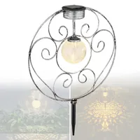 Bmf-versand Solarleuchte Garten Kreis Kugel Solarlampe Außen Leuchte Solar
