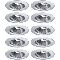 Paulmann Einbauleuchte 10er-Set schwenkbar rund 90mm 30° GU10 max.