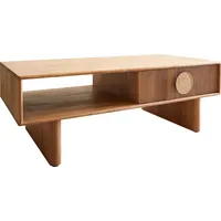 DeLife Couchtisch Surimu 115x60 cm Akazie Hellbraun 2 Schubladen