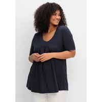 Sheego T-Shirt Große Größen in A-Linie, mit Kellerfalten am