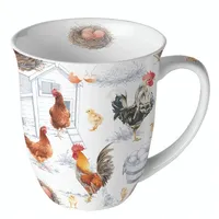 Ambiente Home Tasse Motiv Hühnerfarm ca. 10x9 cm
