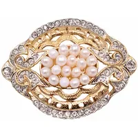 FIRETTI Oval Glitzersteine Gelb/Weiß