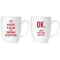 Brubaker Kaffeetasse 0,3 l Rot 2 St.
