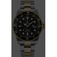 Alienwork Armbanduhr Herren Damen Silber Edelstahl Metallarmband Gold Kalender