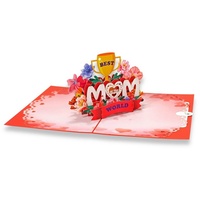Paperdora paperdora® 3D Pop-Up-Karte „Mutter“ mit Umschlag und Wachssiegel