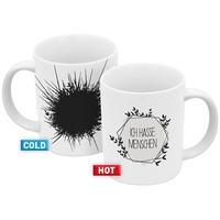 Gedalabels Tasse Ich hasse Menschen Stachel 0,33 l Weiß