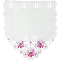 Arsvita Fenstergardine mit Stickerei Fensterbild, 35x40 cm - Pink)