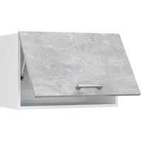 Vicco Hängeschrank R-Line, 60 cm mit Lifttür, Beton/Weiß -