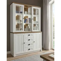 Furn.design Buffetschrank weiß Pinie und Eiche hell Landhaus Buffet