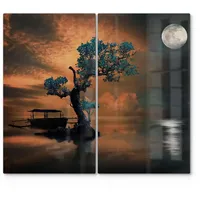 Deqori Herdabdeckplatten Glas | 2er Set 60x52 cm |