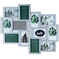 Levandeo Bilderrahmen Collage silber 12 Fotos