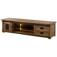 Massivmoebel24 TV-Board Mango / Altholz 200x55x50 natur lackiert RAILWAY